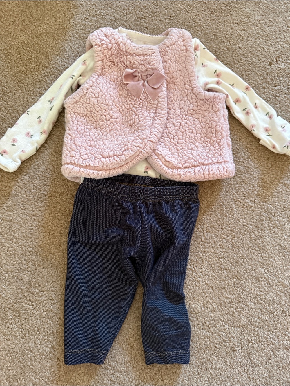 Carters Matching Set with Fuzzy Vest